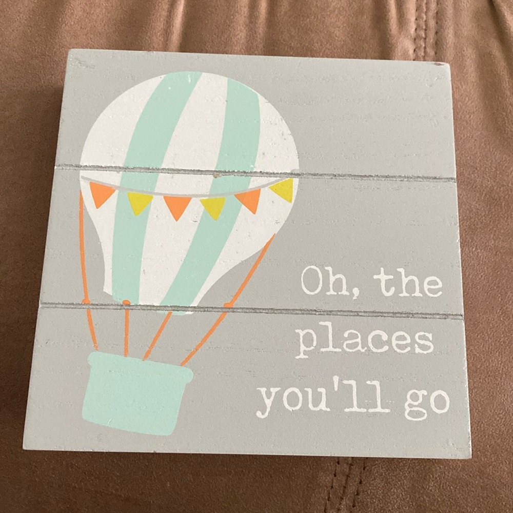 “Oh the places you’ll go” wooden canvas